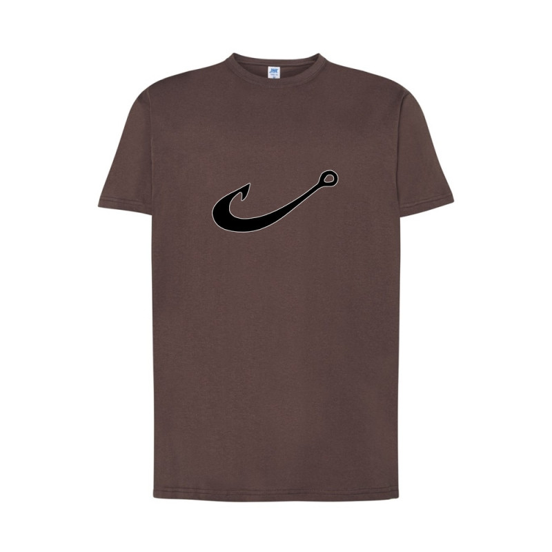 Czarny haczyk Koszulka męska 170g