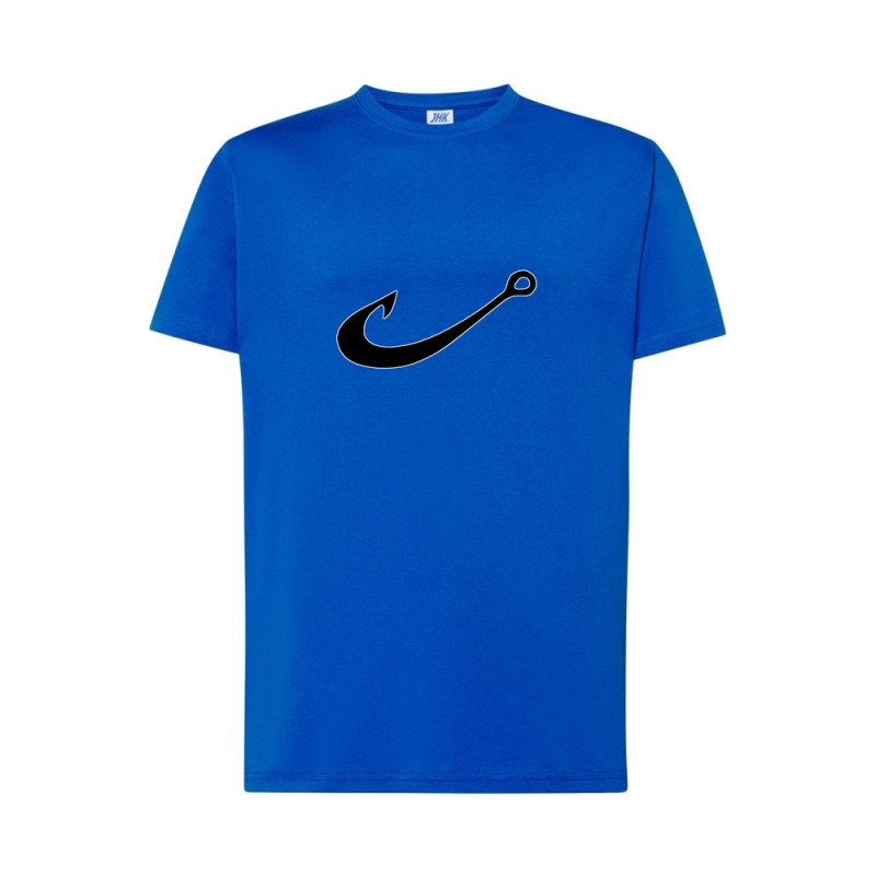 Czarny haczyk Koszulka męska 170g