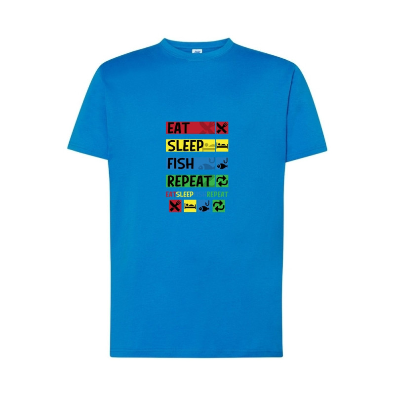 Eat Sleep Fish Repeat Koszulka męska 155g