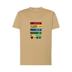Eat Sleep Fish Repeat Koszulka męska 155g