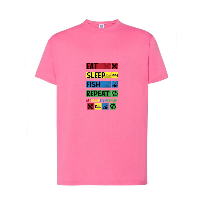 Eat Sleep Fish Repeat Koszulka męska 155g