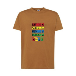 Eat Sleep Fish Repeat Koszulka męska 155g