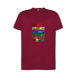 Eat Sleep Fish Repeat Koszulka męska 155g