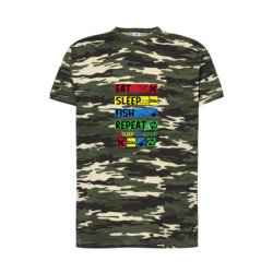 Eat Sleep Fish Repeat Koszulka męska 155g