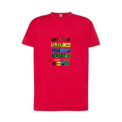 Eat Sleep Fish Repeat Koszulka męska 155g