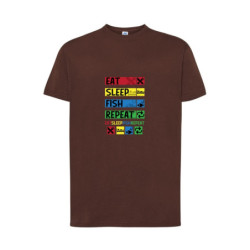 Eat Sleep Fish Repeat Koszulka męska 155g