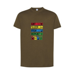 Eat Sleep Fish Repeat Koszulka męska 155g