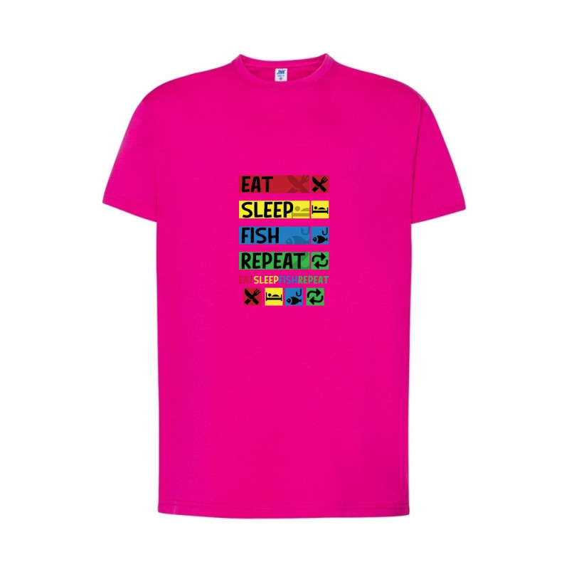 Eat Sleep Fish Repeat Koszulka męska 155g