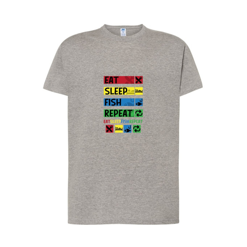 Eat Sleep Fish Repeat Koszulka męska 155g