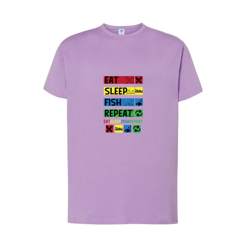 Eat Sleep Fish Repeat Koszulka męska 155g