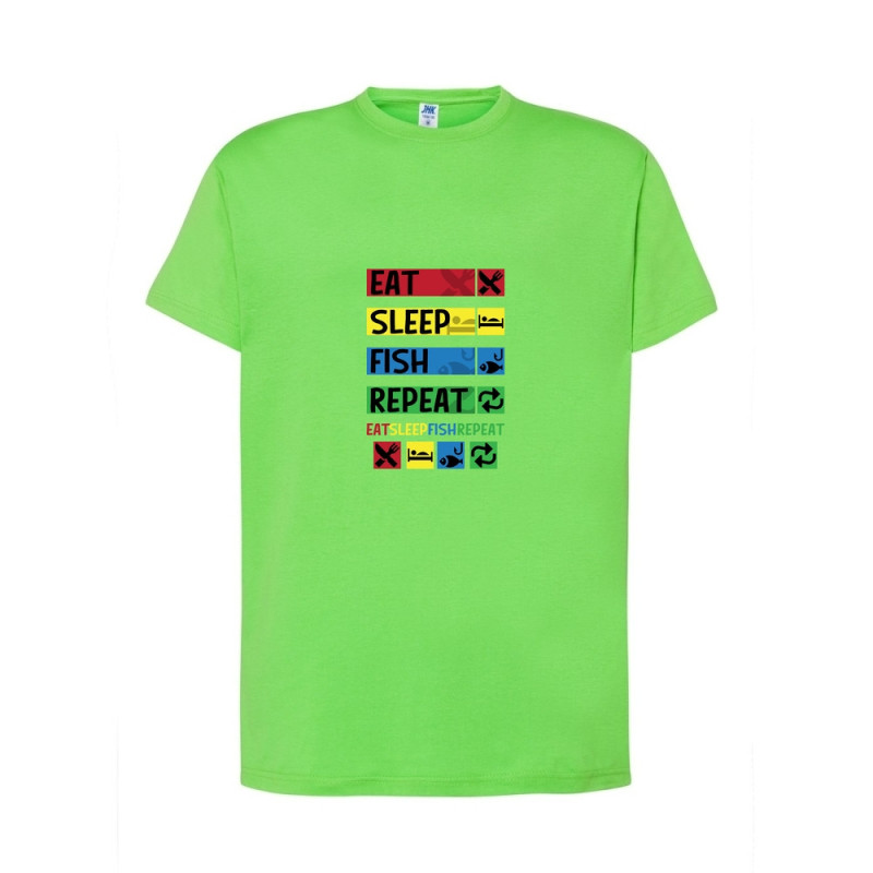 Eat Sleep Fish Repeat Koszulka męska 155g