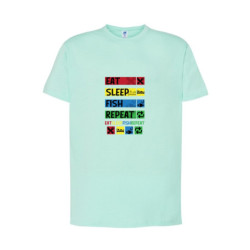Eat Sleep Fish Repeat Koszulka męska 155g