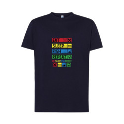 Eat Sleep Fish Repeat Koszulka męska 155g