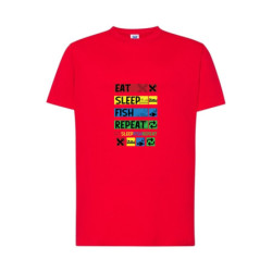 Eat Sleep Fish Repeat Koszulka męska 155g