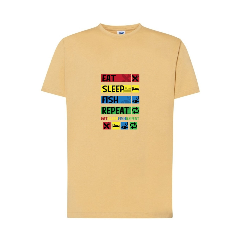 Eat Sleep Fish Repeat Koszulka męska 155g