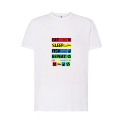 Eat Sleep Fish Repeat Koszulka męska 155g