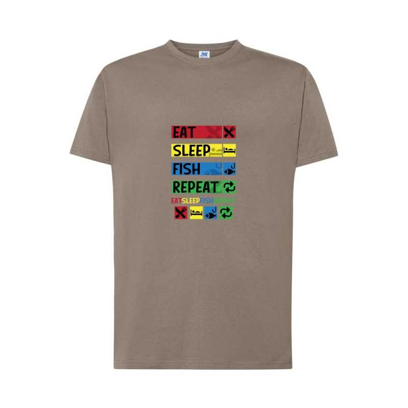 Eat Sleep Fish Repeat Koszulka męska 155g