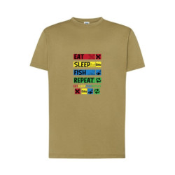 Eat Sleep Fish Repeat Koszulka męska 155g