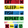 Eat Sleep Fish Repeat Koszulka męska 155g