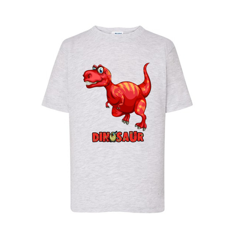 Dinosaur Tyranosaur czerwony Koszulka dziecięca 150g