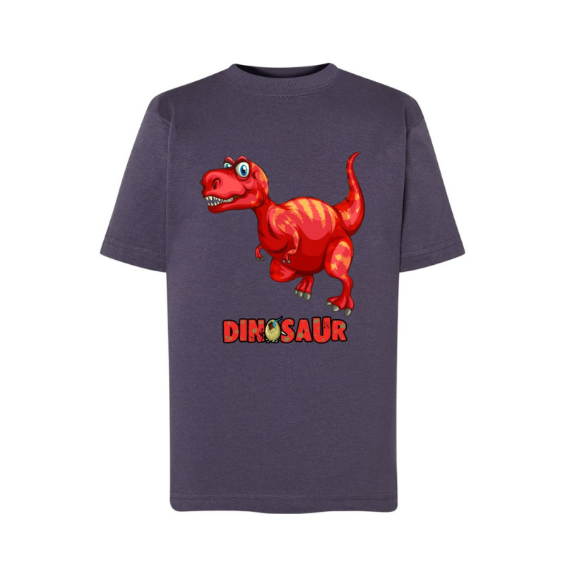 Dinosaur Tyranosaur czerwony Koszulka dziecięca 150g