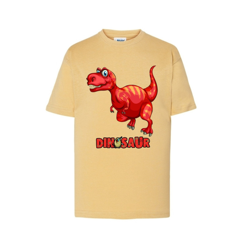 Dinosaur Tyranosaur czerwony Koszulka dziecięca 150g