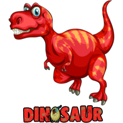 Dinosaur Tyranosaur czerwony Koszulka dziecięca 150g